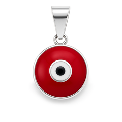 Dije Ojo Turco Rojo Plata .925