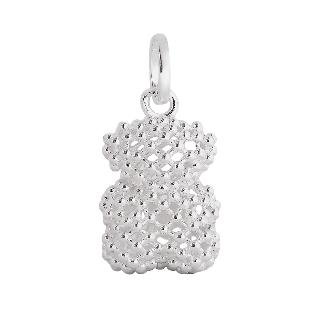 Dije Inspirado Oso Bombeado Plata .925