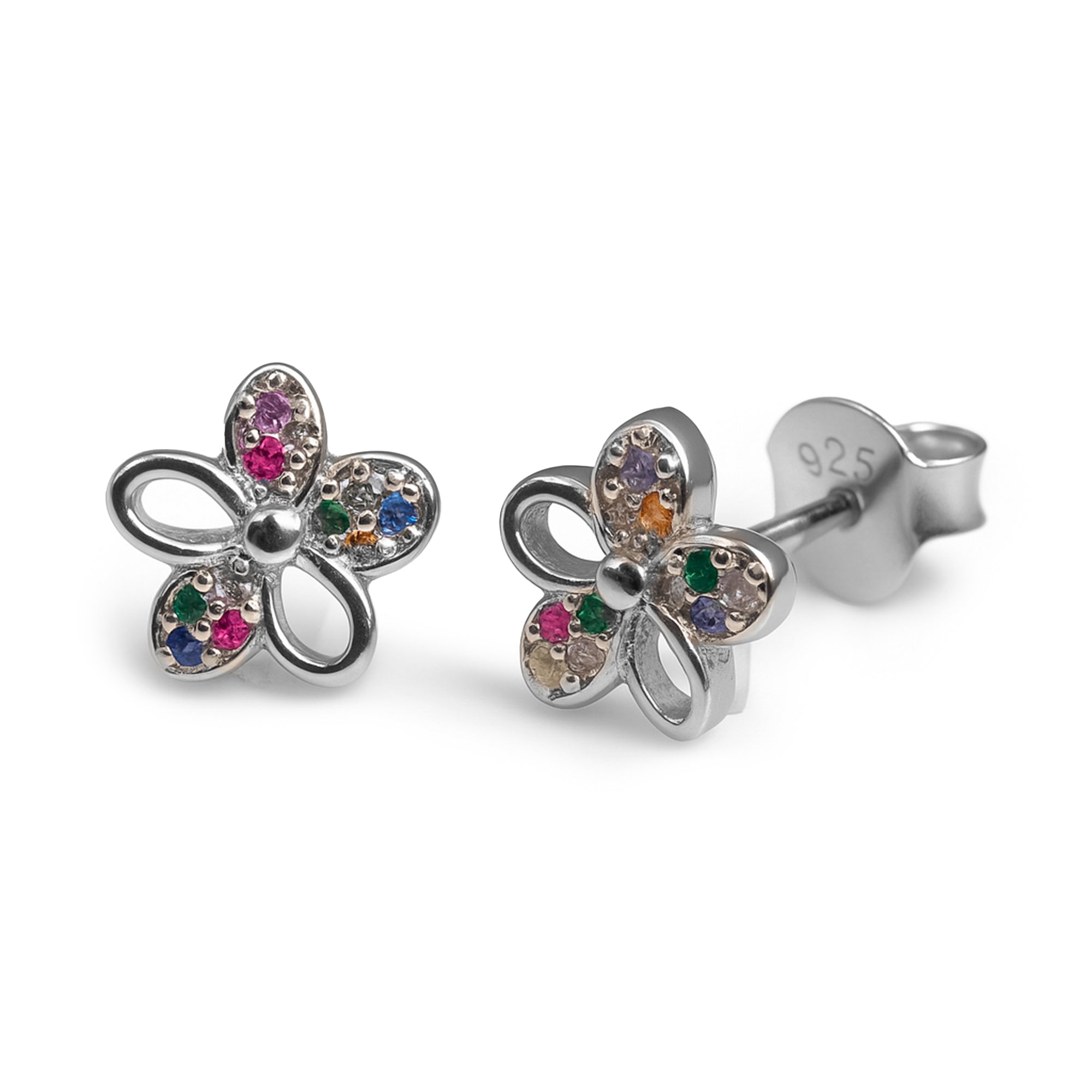 Broquel flor Plata .925