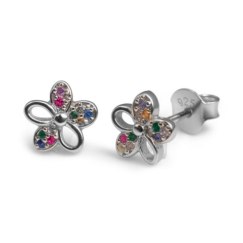 Broquel flor Plata .925