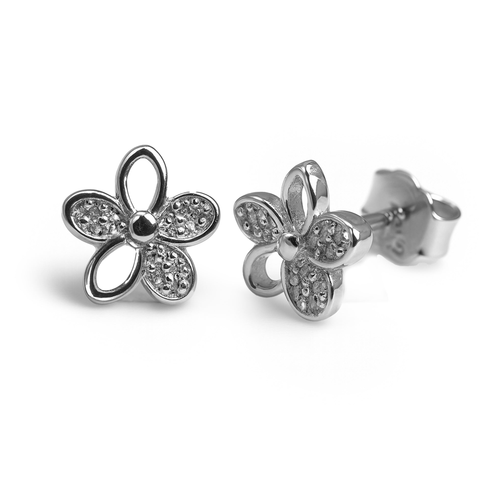 Broquel flor Plata .925