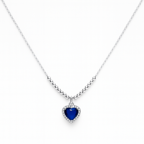 COLLAR CORAZON PLATA .925