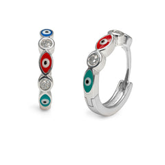 Hugguies Ojo Turco con Circonias Plata .925