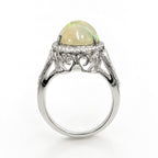 Anillo Piedras Preciosas Maxi Ópalo de Etiopía, Plata .925 con Baño de Rodio