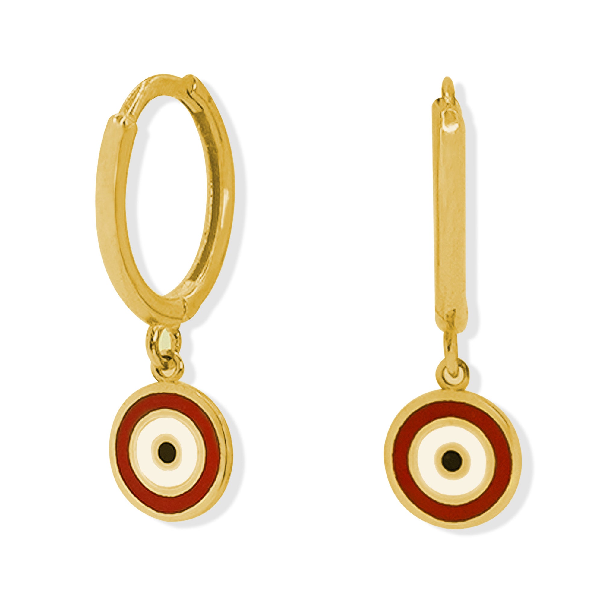 Huggies Ojo Turco con Esmalte Oro 10K