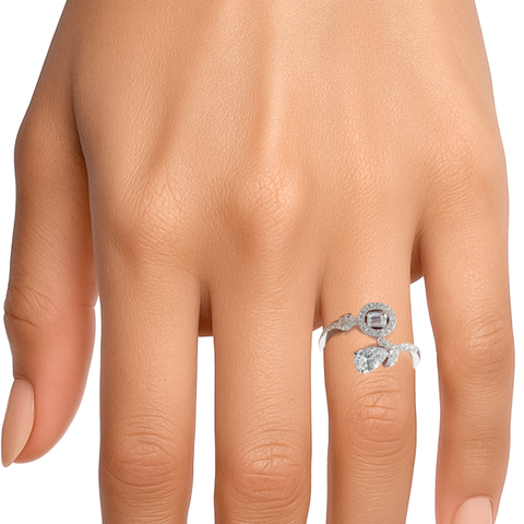 Anillo flor Plata .925