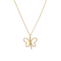 Collar Silueta de Mariposa con Micro Circonias Oro 10K