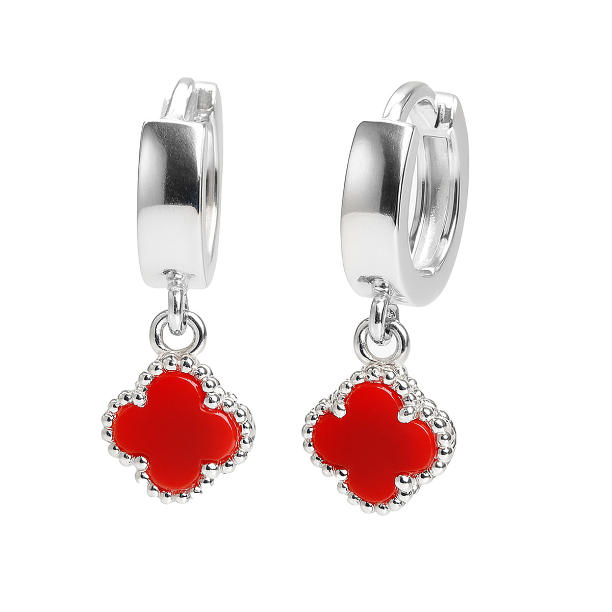Arracada Huggies Inspirado Van C Piedra Natural Plata .925