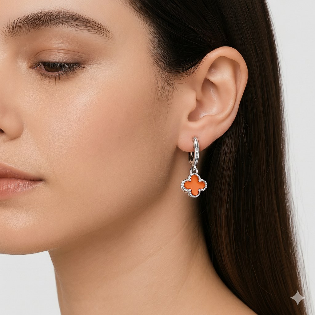 Hugguies Inspirados V Cleef Plata .925 con Rodio