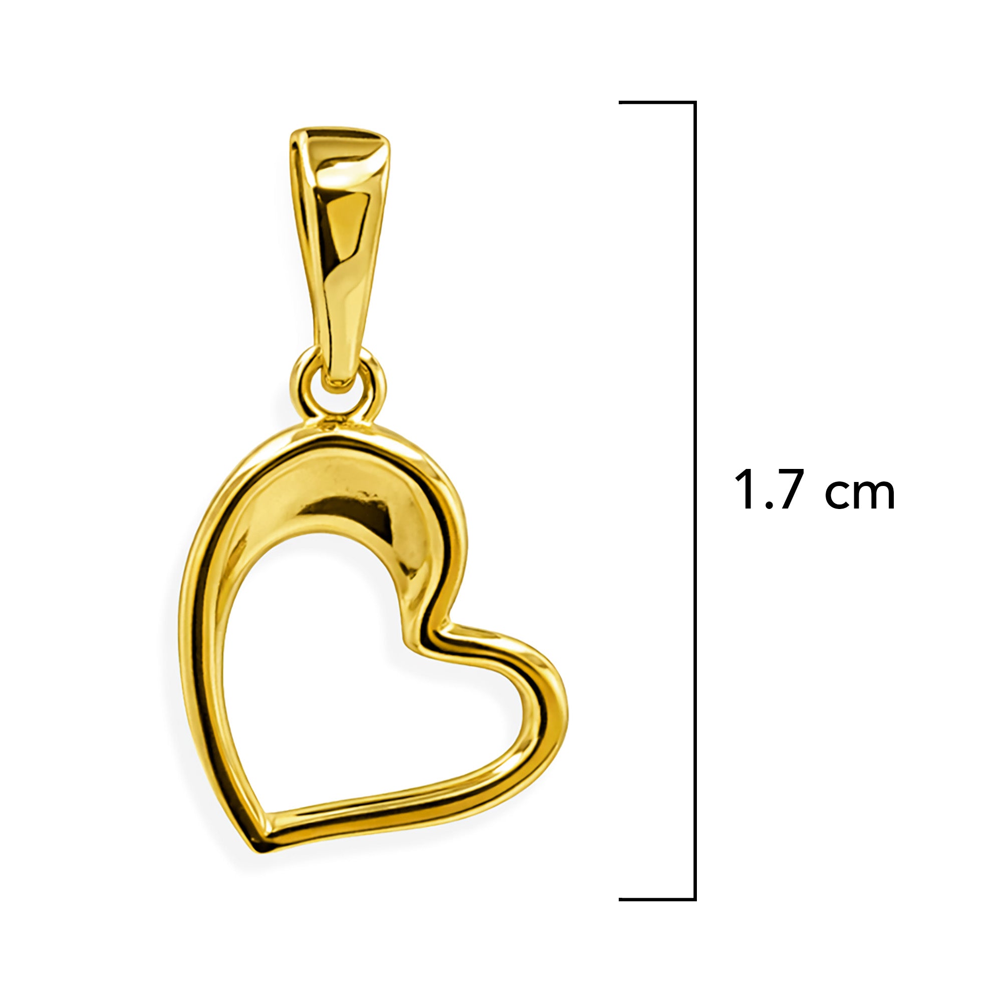 Dije Silueta de Corazón Liso Oro 10K