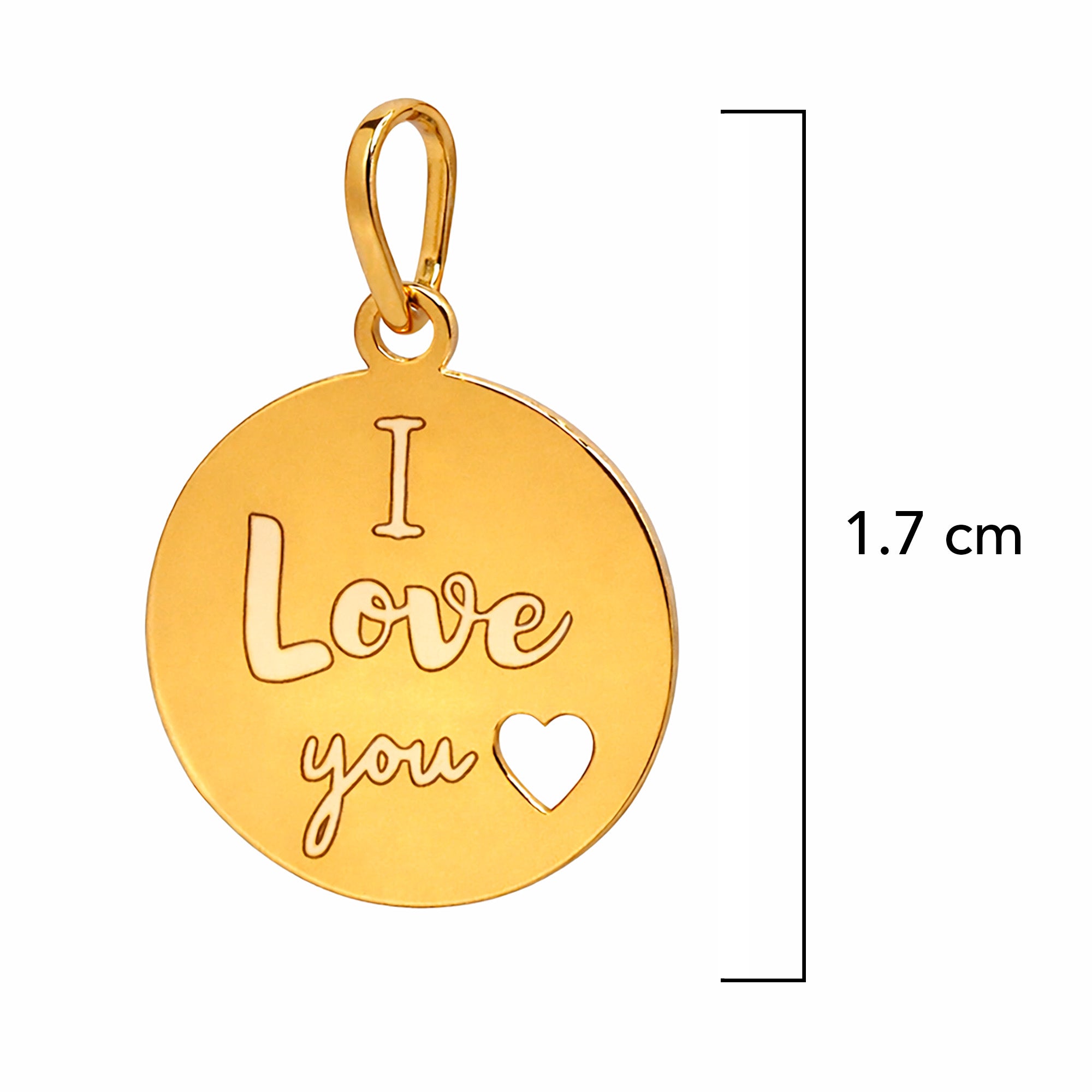 Dije Grabado I LOVE YOU Oro 14K