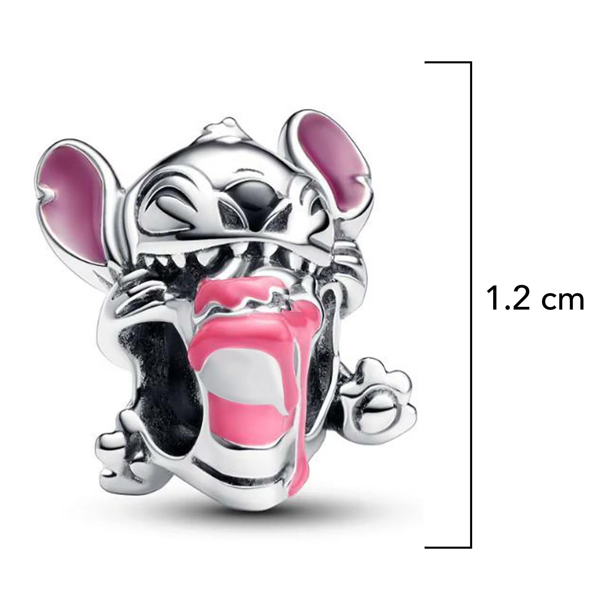 Charm Inspirado Pan 1:1 Stitch Feliz Cumpleaños, Plata .925
