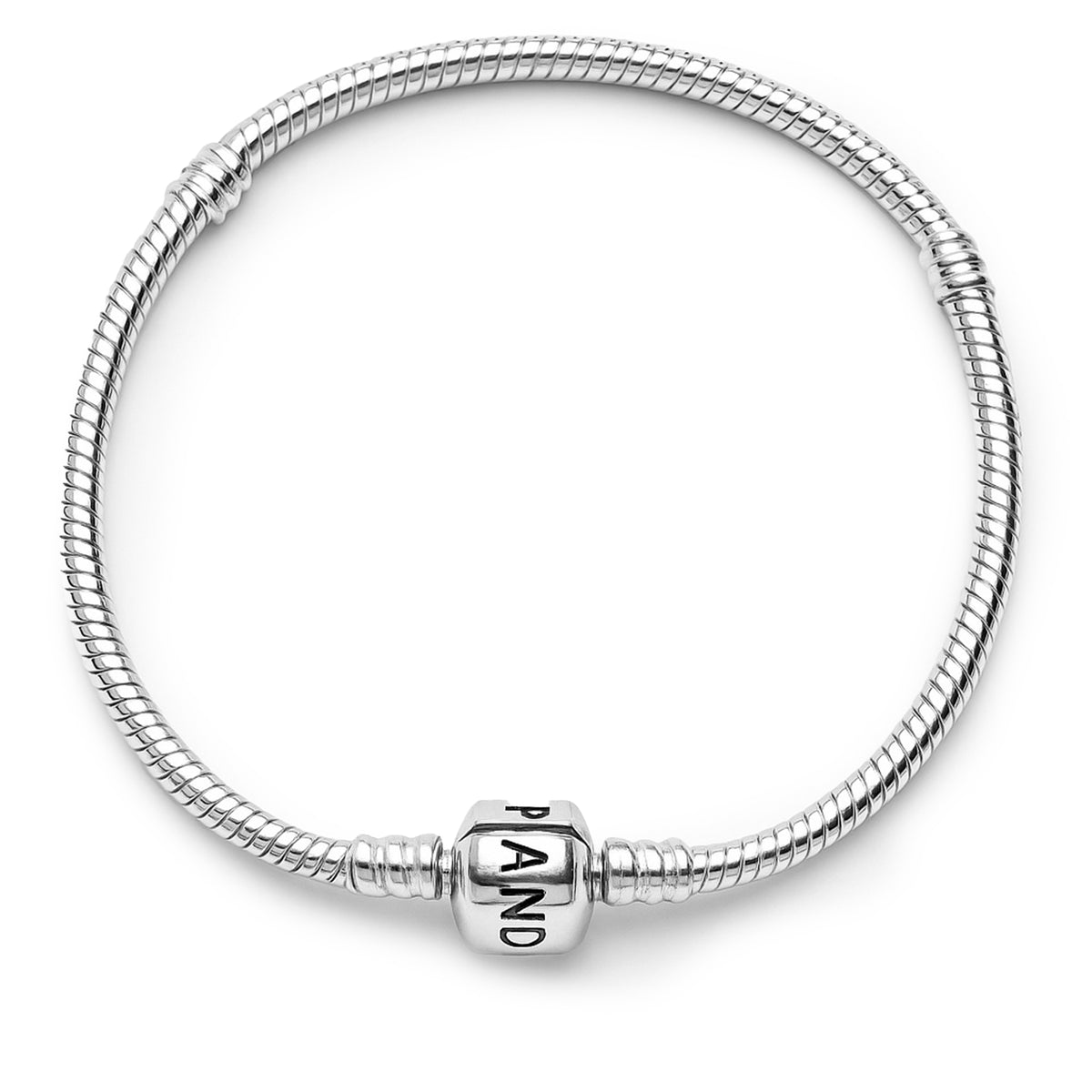 Pulsera Inspirada Pan con Broche de Barril Grabado Plata .925