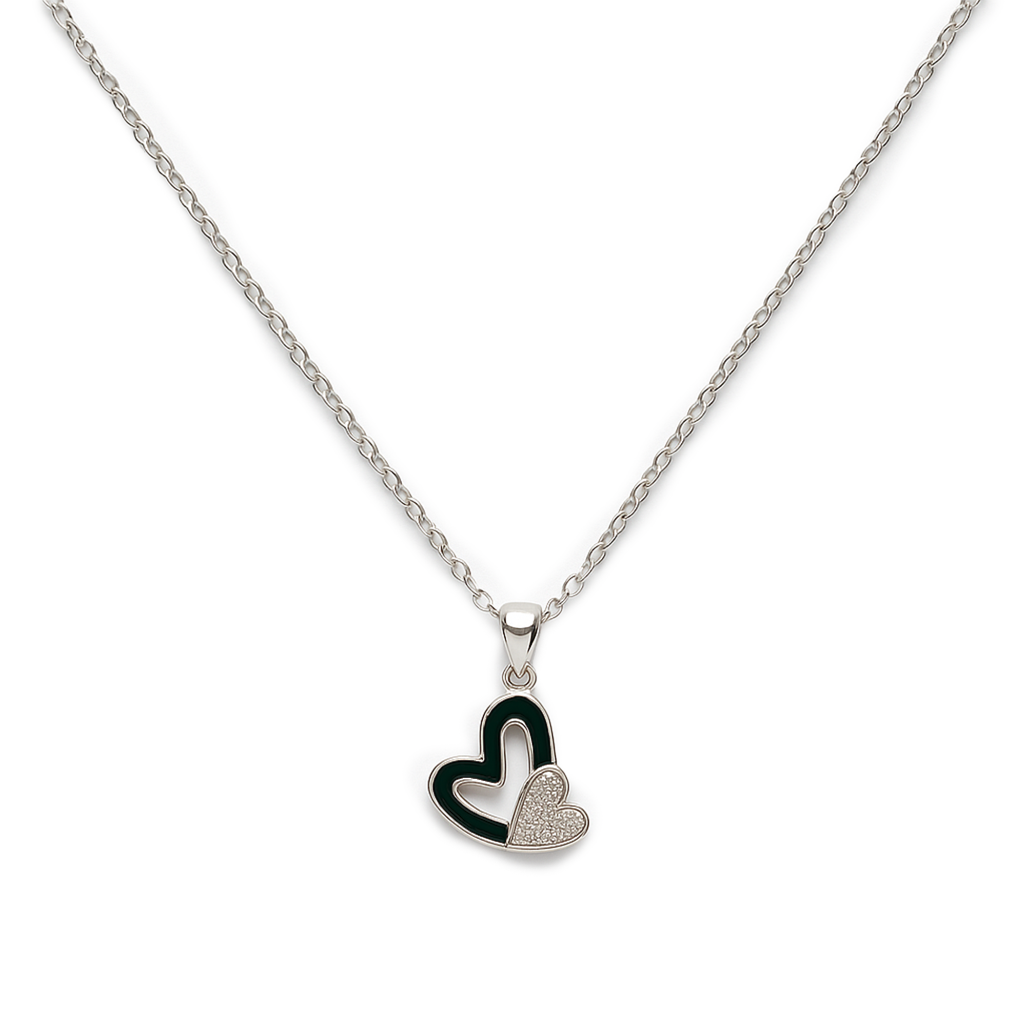 COLLAR CORAZON PLATA .925
