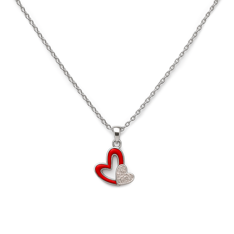 COLLAR CORAZON PLATA .925