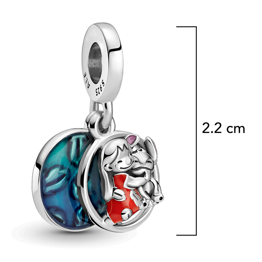 Charm Inspirado Pan 1:1 Lilo y Stitch Familia, Plata .925