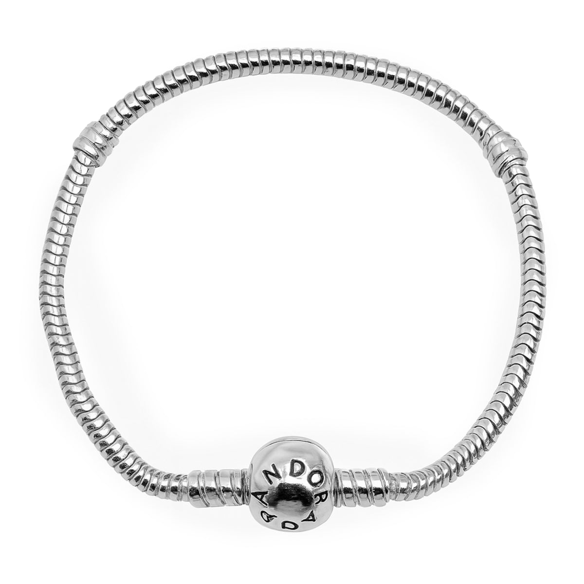 Pulsera Inspirada Pan con Broche Esfera Grabado Plata .925