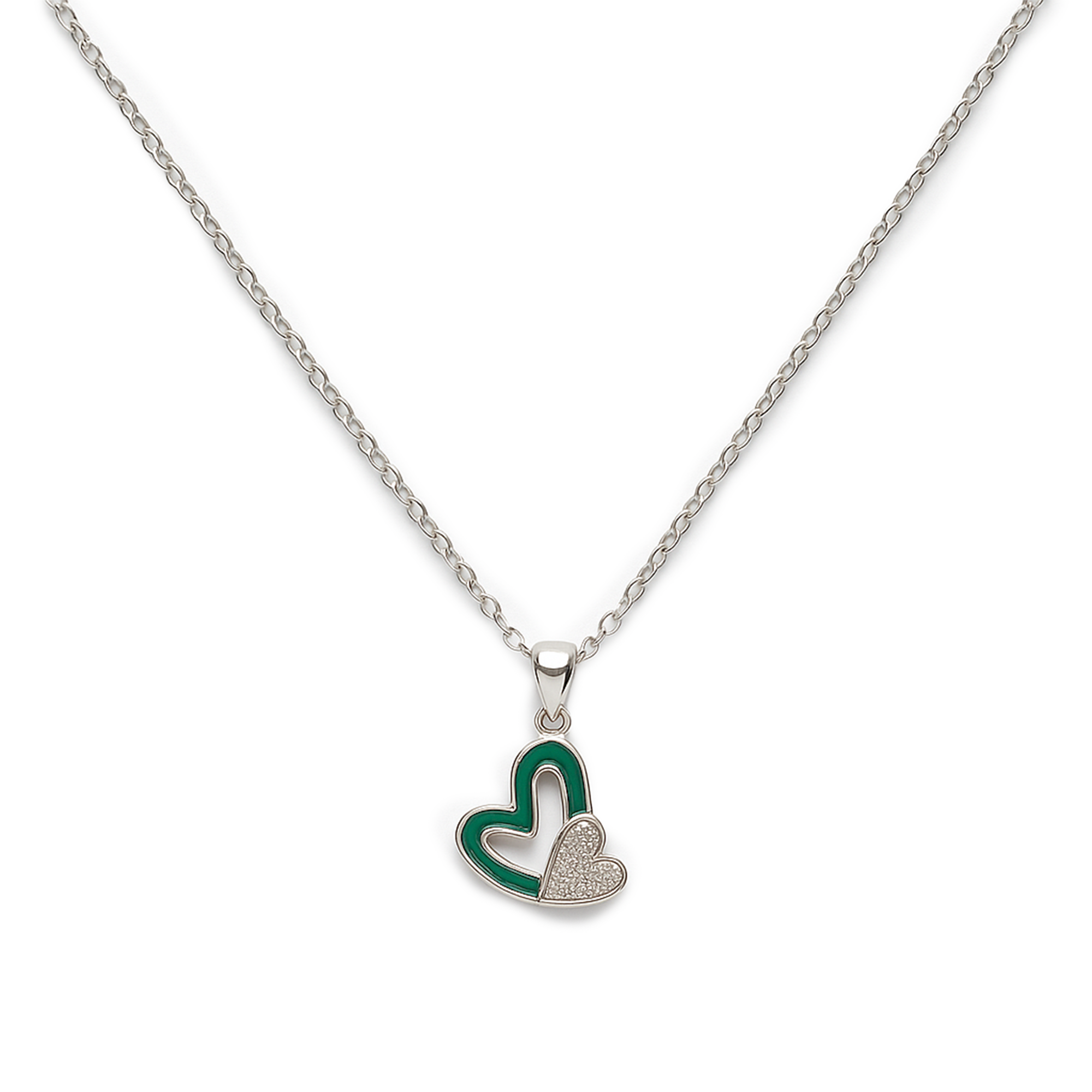 COLLAR CORAZON PLATA .925