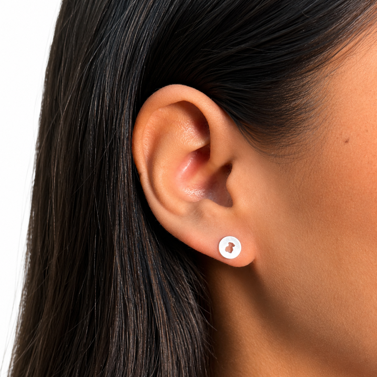Broquel Inspirado Osos 1.1 Lisos Plata .925