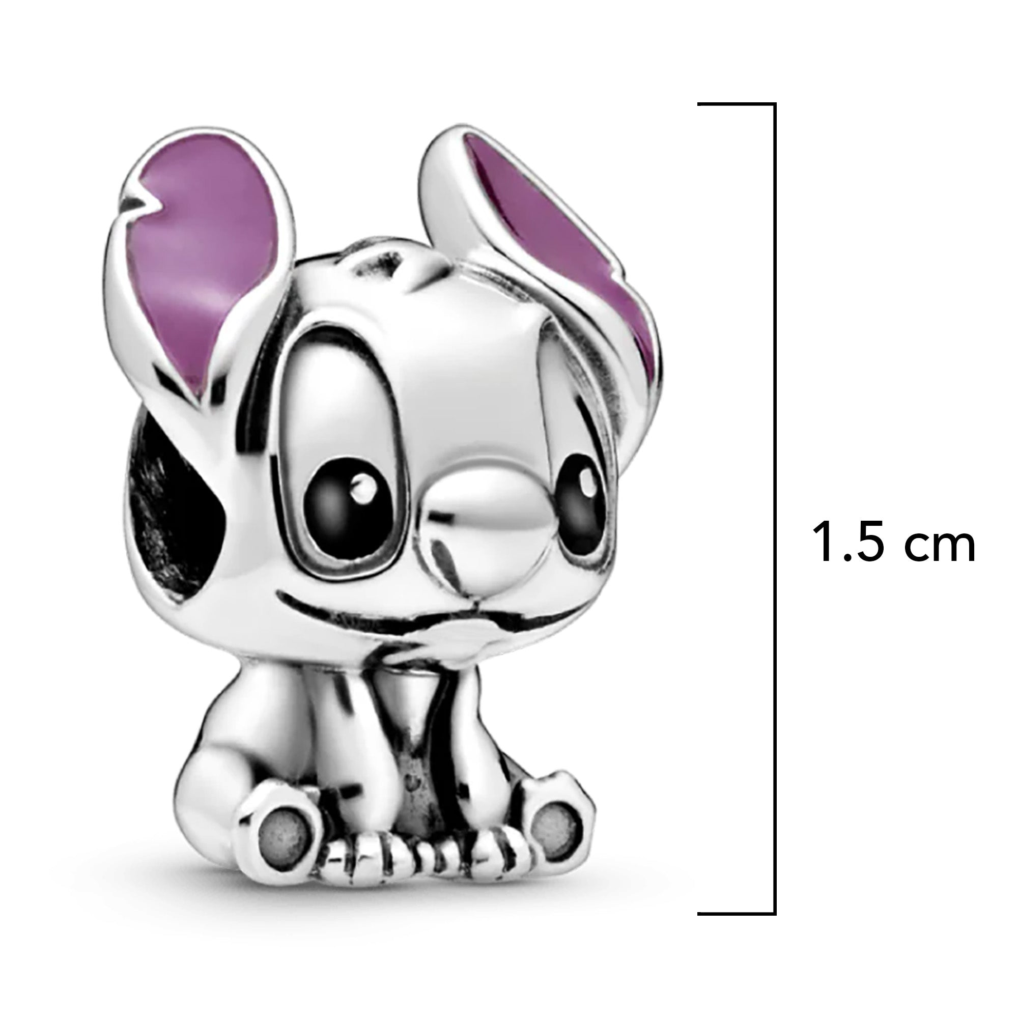 Charm Inspirado Pan 1:1 Stitch Plateado, Plata .925