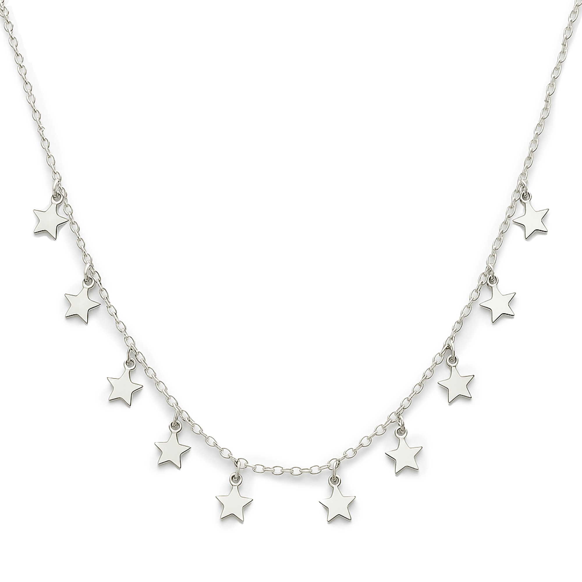 COLLAR ESTRELLAS PLATA .925