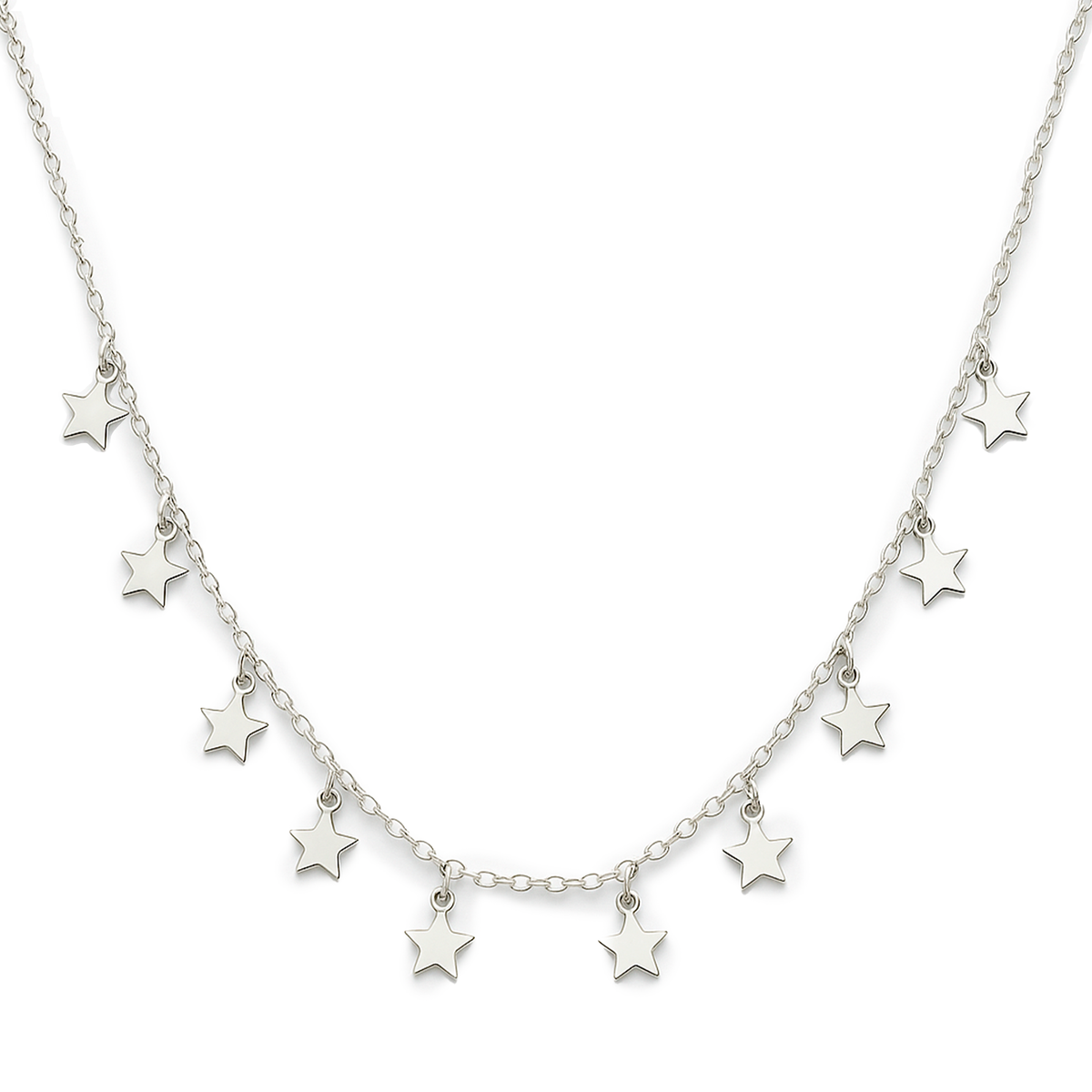 COLLAR ESTRELLAS PLATA .925