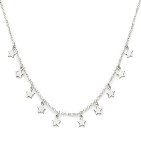 COLLAR ESTRELLAS PLATA .925