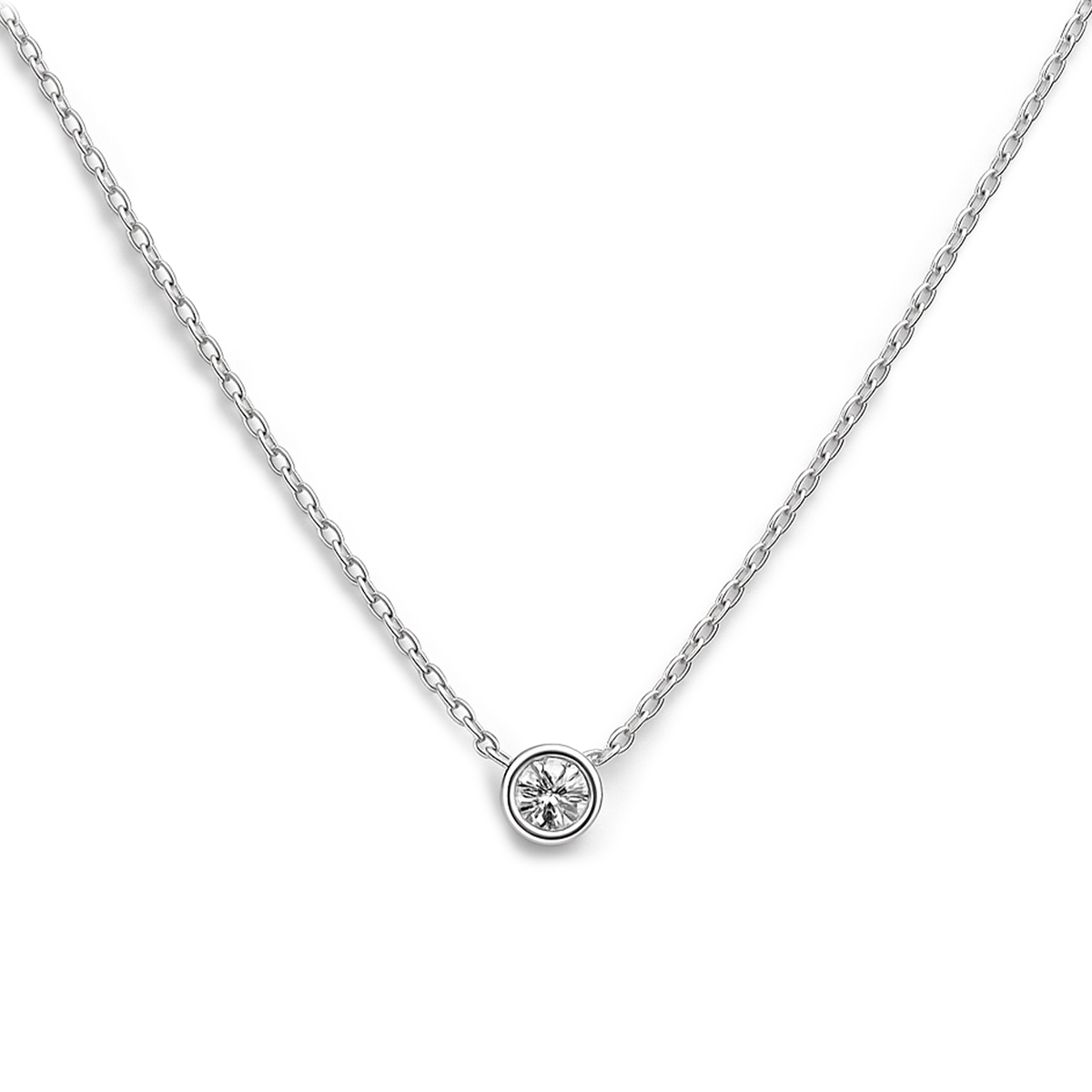 COLLAR CIRCONIA PLATA .925
