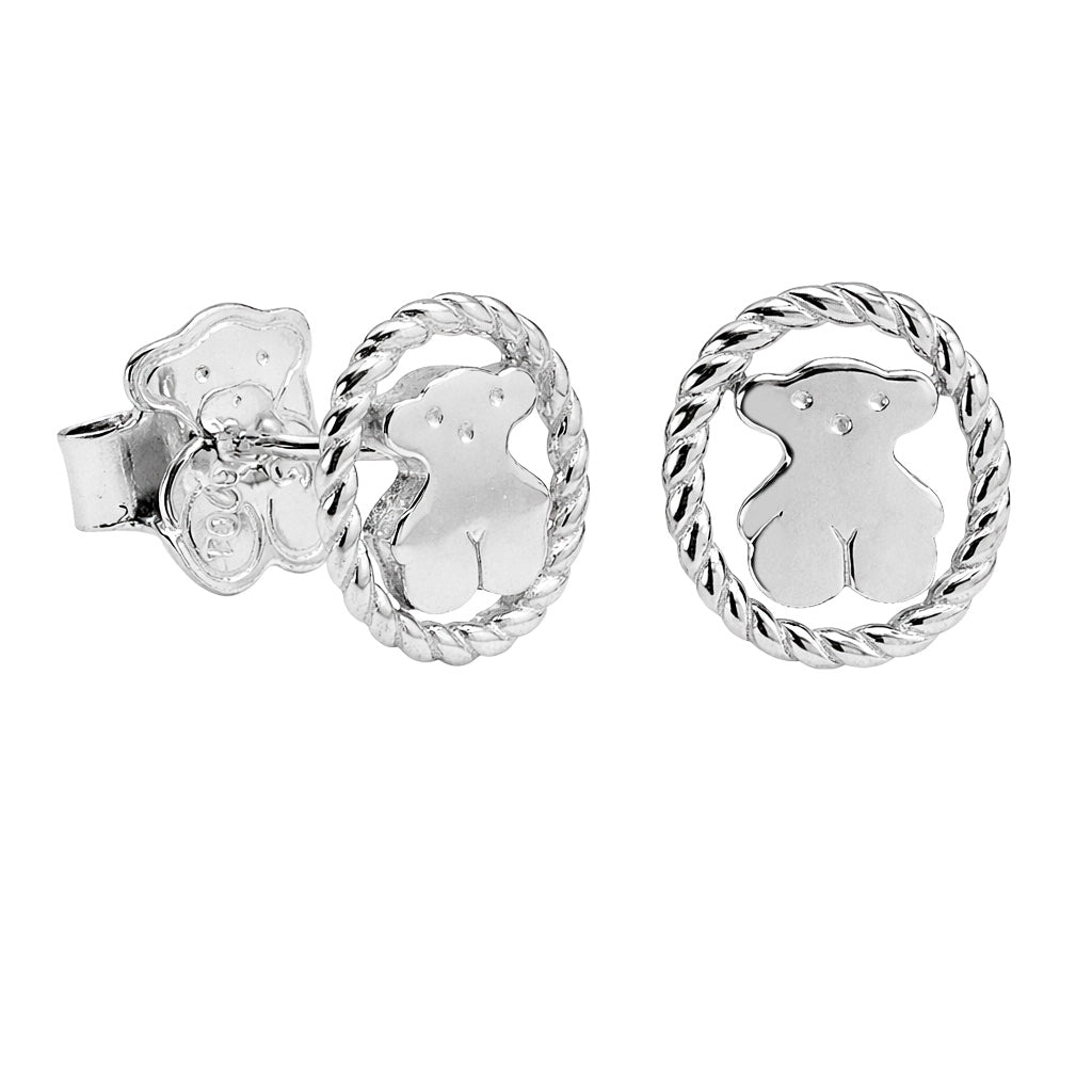 Broquel Inspirado Osos 1.1 con Circulo Estilo Torcido Plata .925