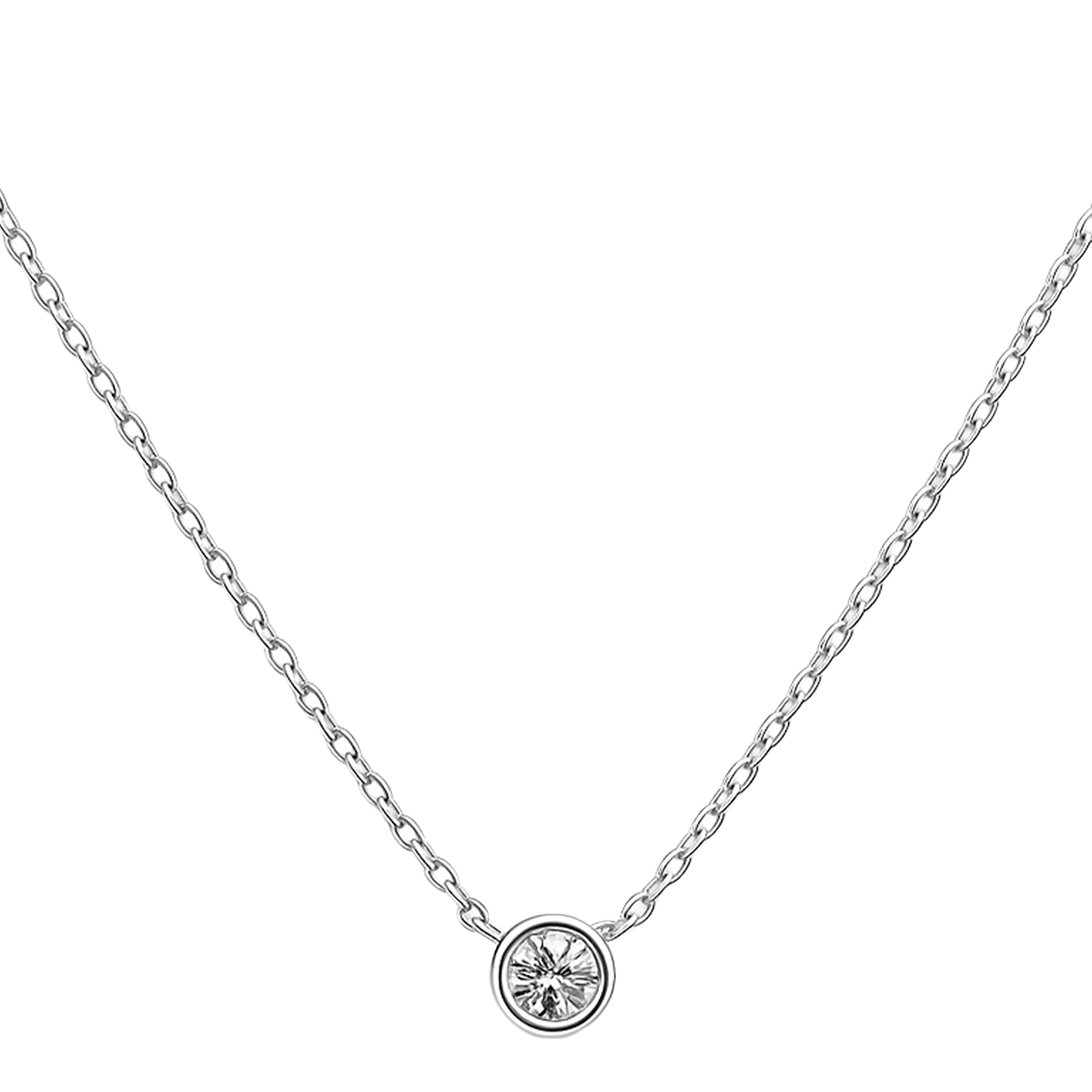 Collar Circonia Biselada Plata .925