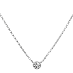 Collar Circonia Biselada Plata .925