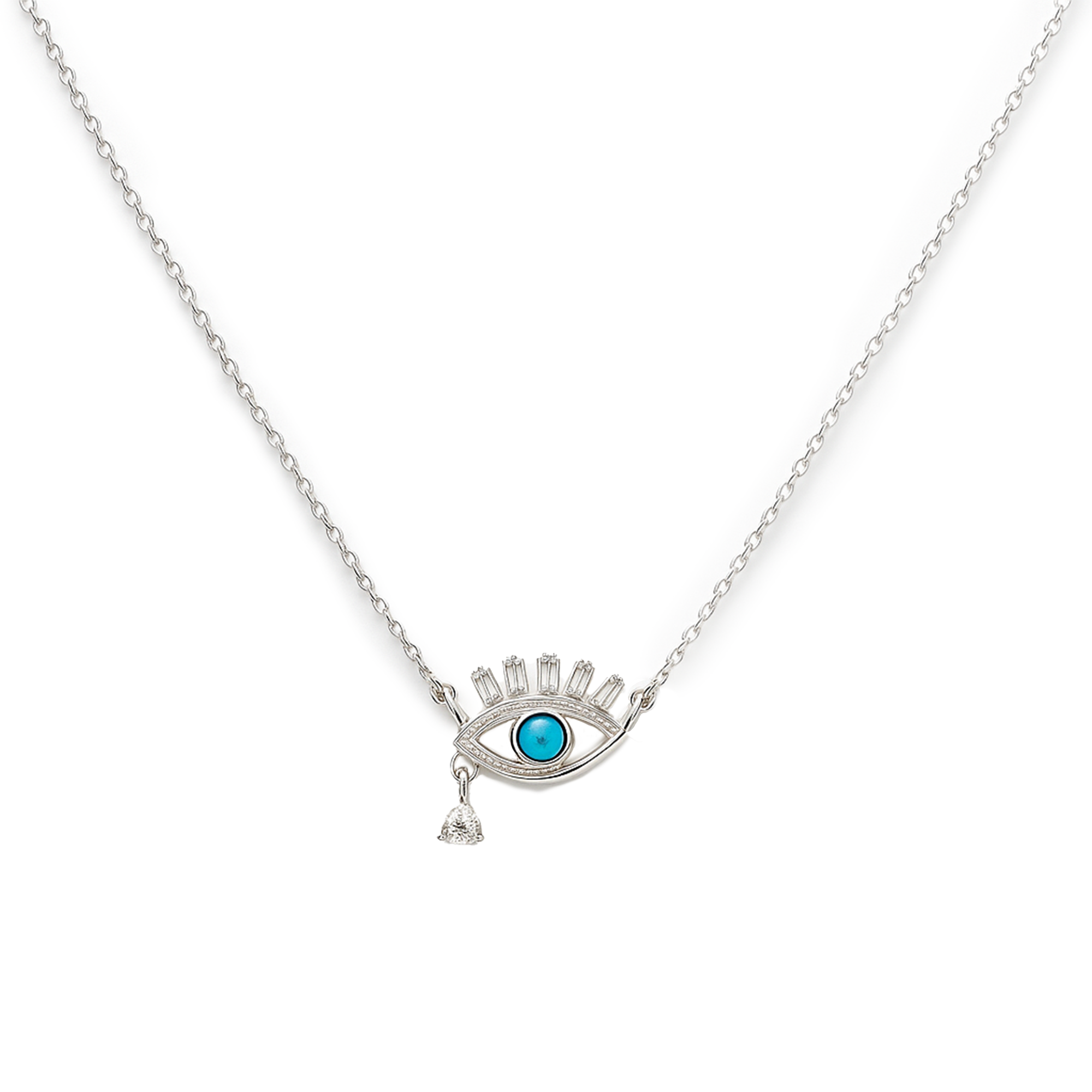 COLLAR OJO TURCO PLATA .925