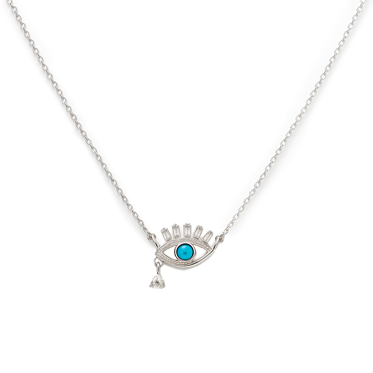 COLLAR OJO TURCO PLATA .925