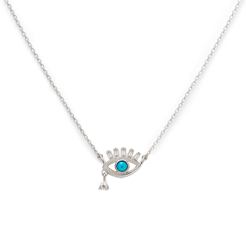 COLLAR OJO TURCO PLATA .925
