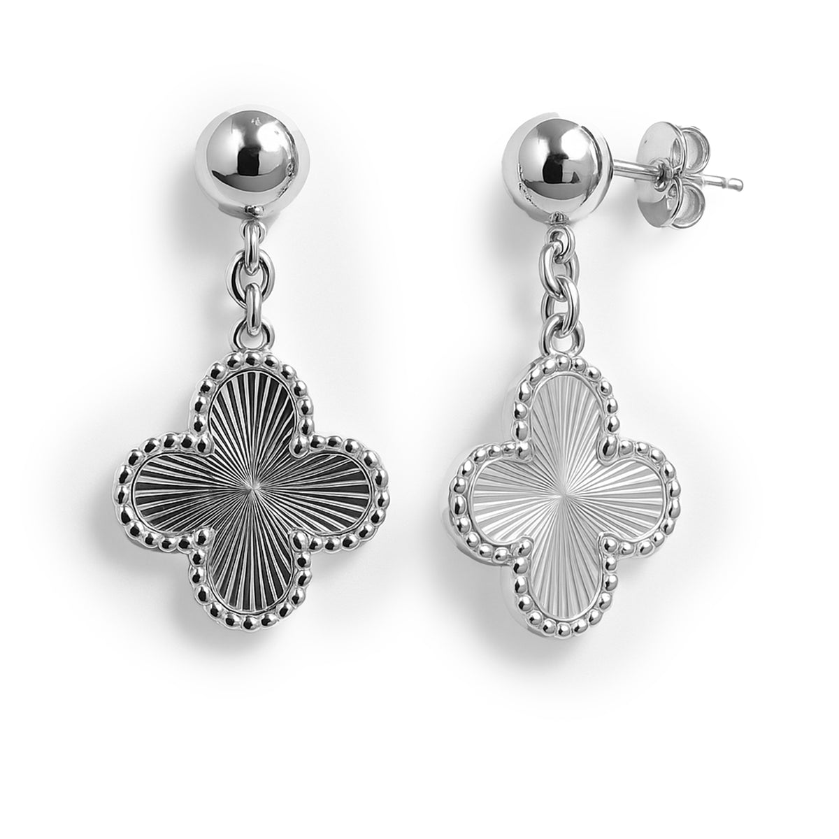 Arete inspirado LV Plata .925