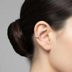 Grapa Cruzada Circonias Hecha a Mano Plata .925