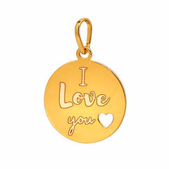 Dije Grabado I LOVE YOU Oro 14K