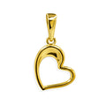 Dije Silueta de Corazón Liso Oro 10K