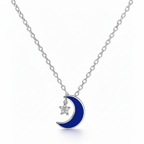 COLLAR LUNA PLATA .925