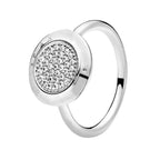 Anillo Inspirado Pan 1.1 Redondo Logotipo Completo con Micro Circonias Plata .925
