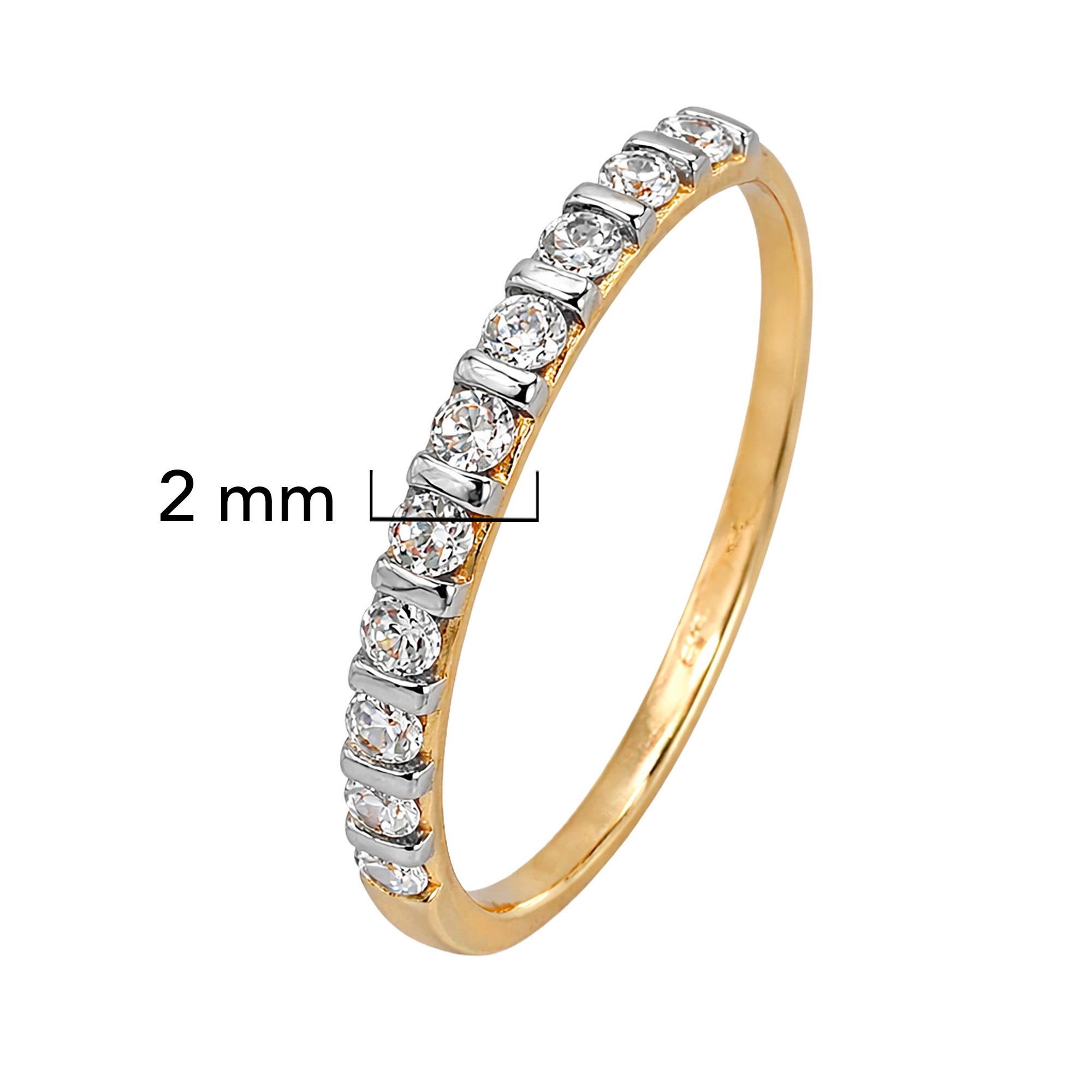 Anillo con Circonias Oro 10K