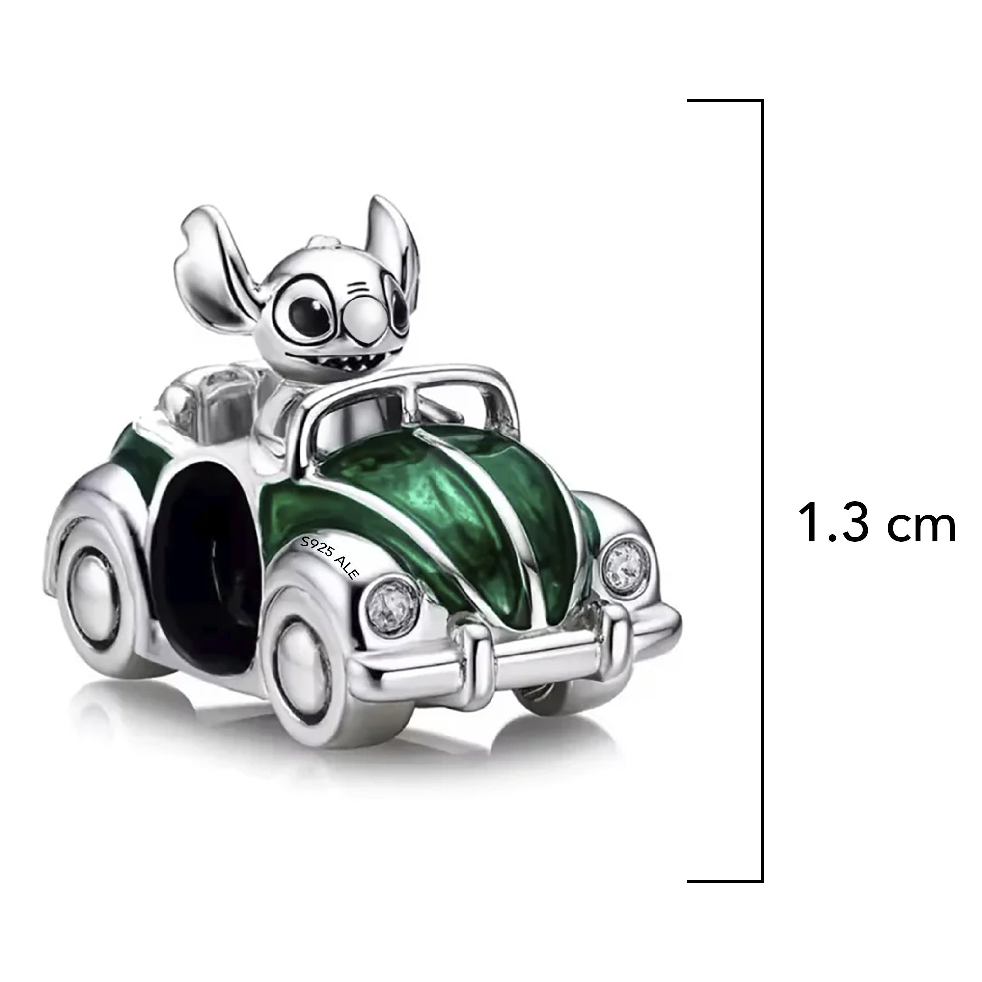Charm Inspirado Pan 1:1 Stitch en Vochito, Plata .925