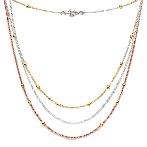 COLLAR TRIPLE PLATA .925