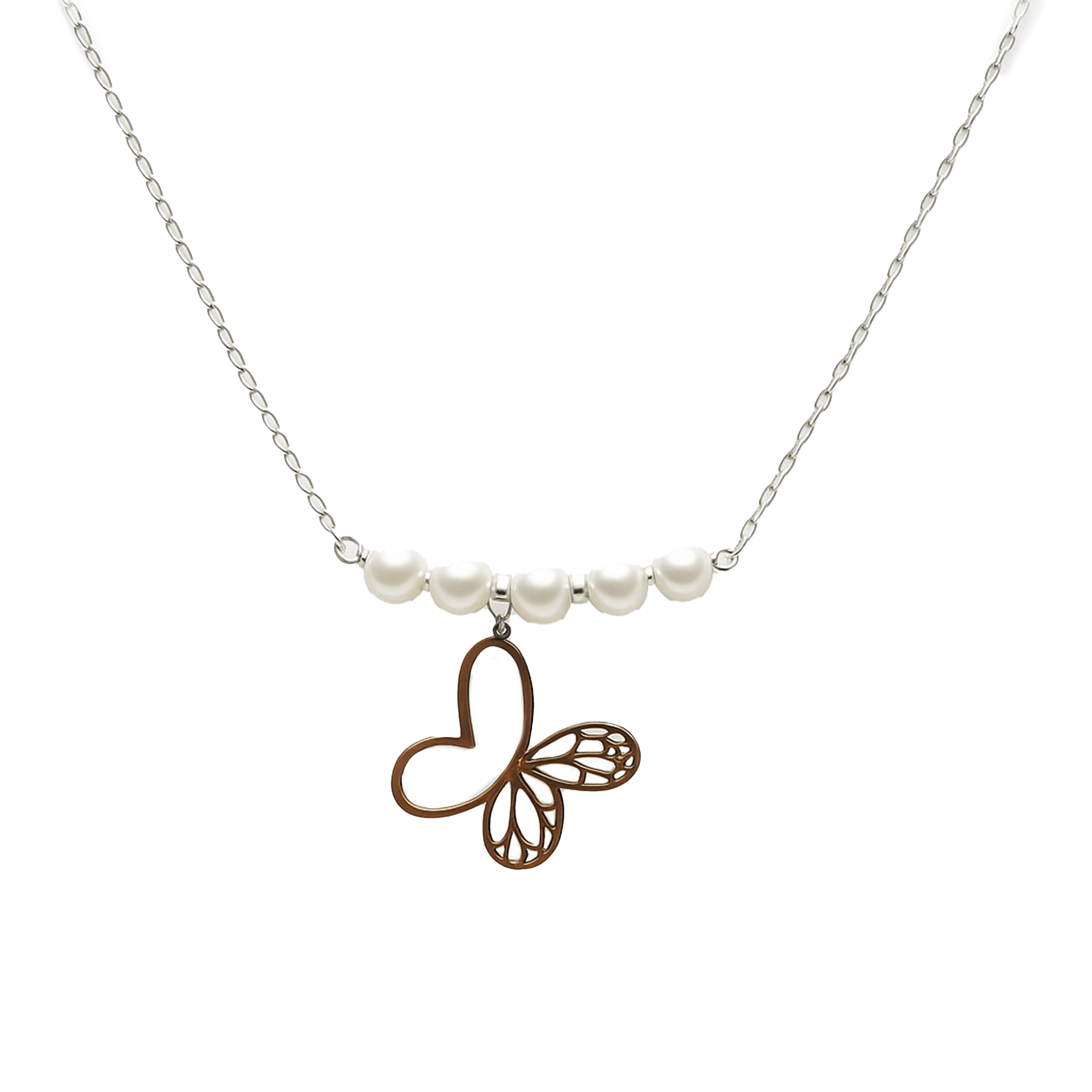 COLLAR MARIPOSA PLATA .925