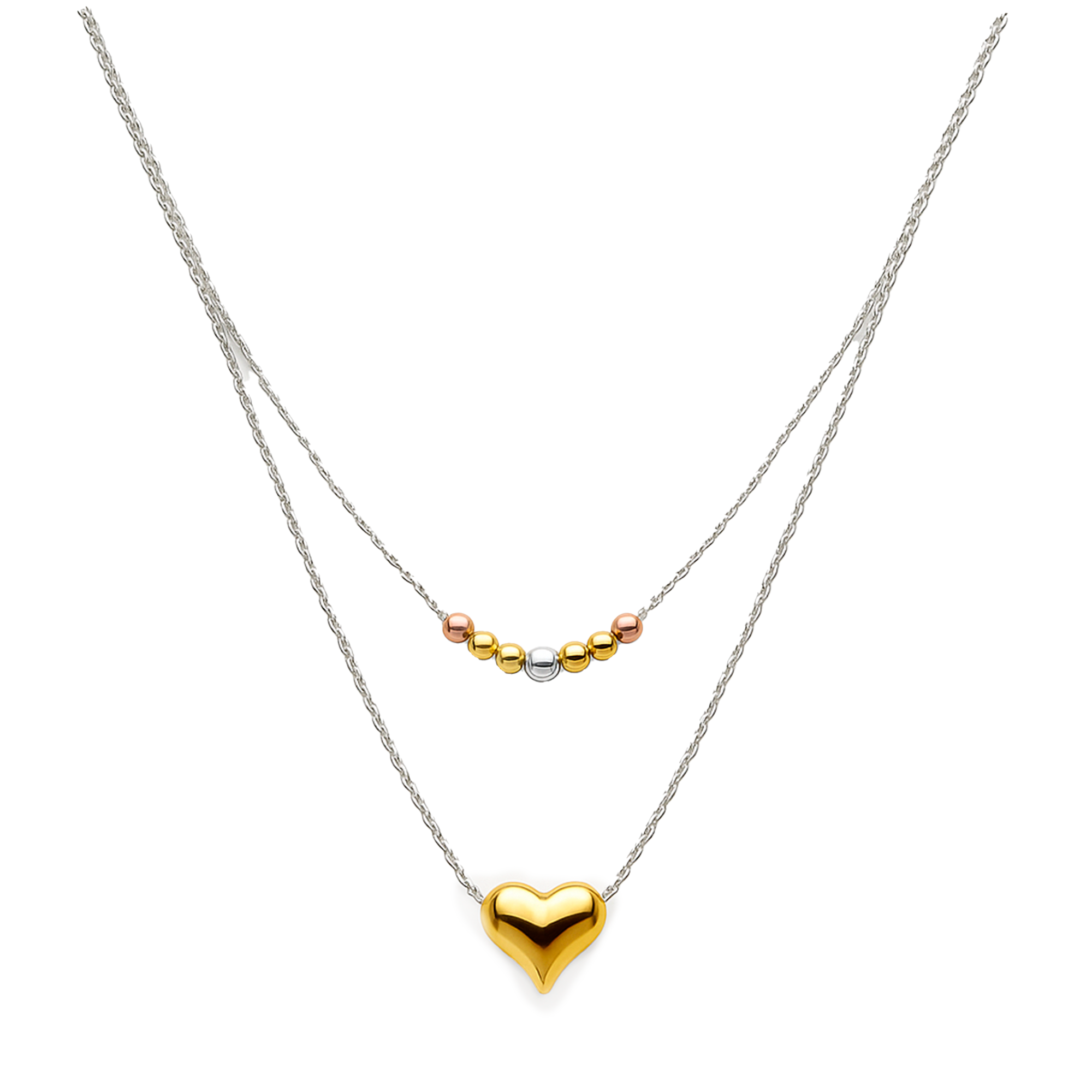 COLLAR DOBLE PLATA .925