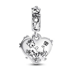 Charm Inspirado Pan 1:1 Doble Pooh y Piglet, Plata .925