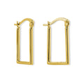 Arracada Rectangular Lisa 2.2cm Oro 10K