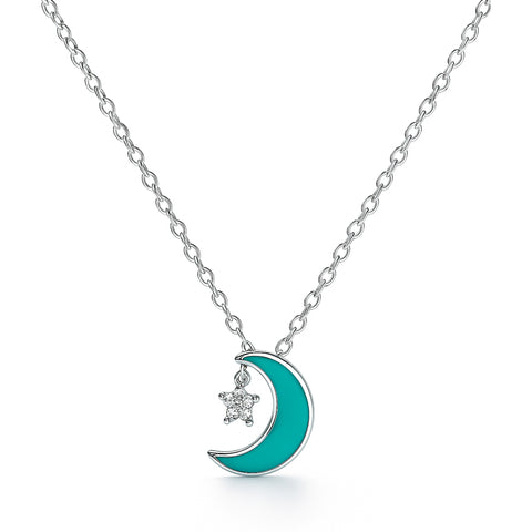 COLLAR LUNA PLATA .925