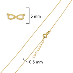 Collar Infinito Liso Oro 10K