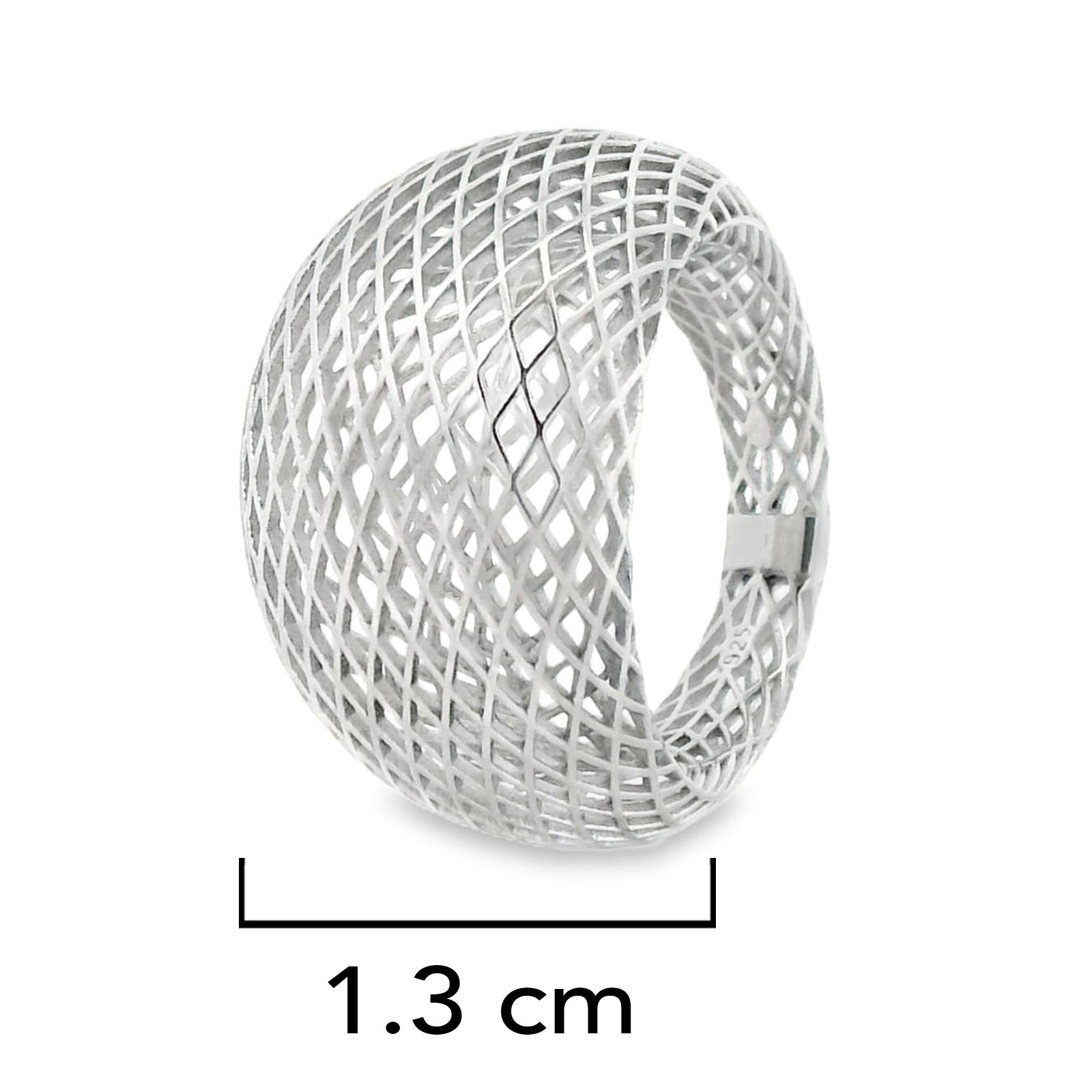 Anillo Filigrana Bombeado Red Completo Colección Esencia Plata .925 con Baño de Rodio